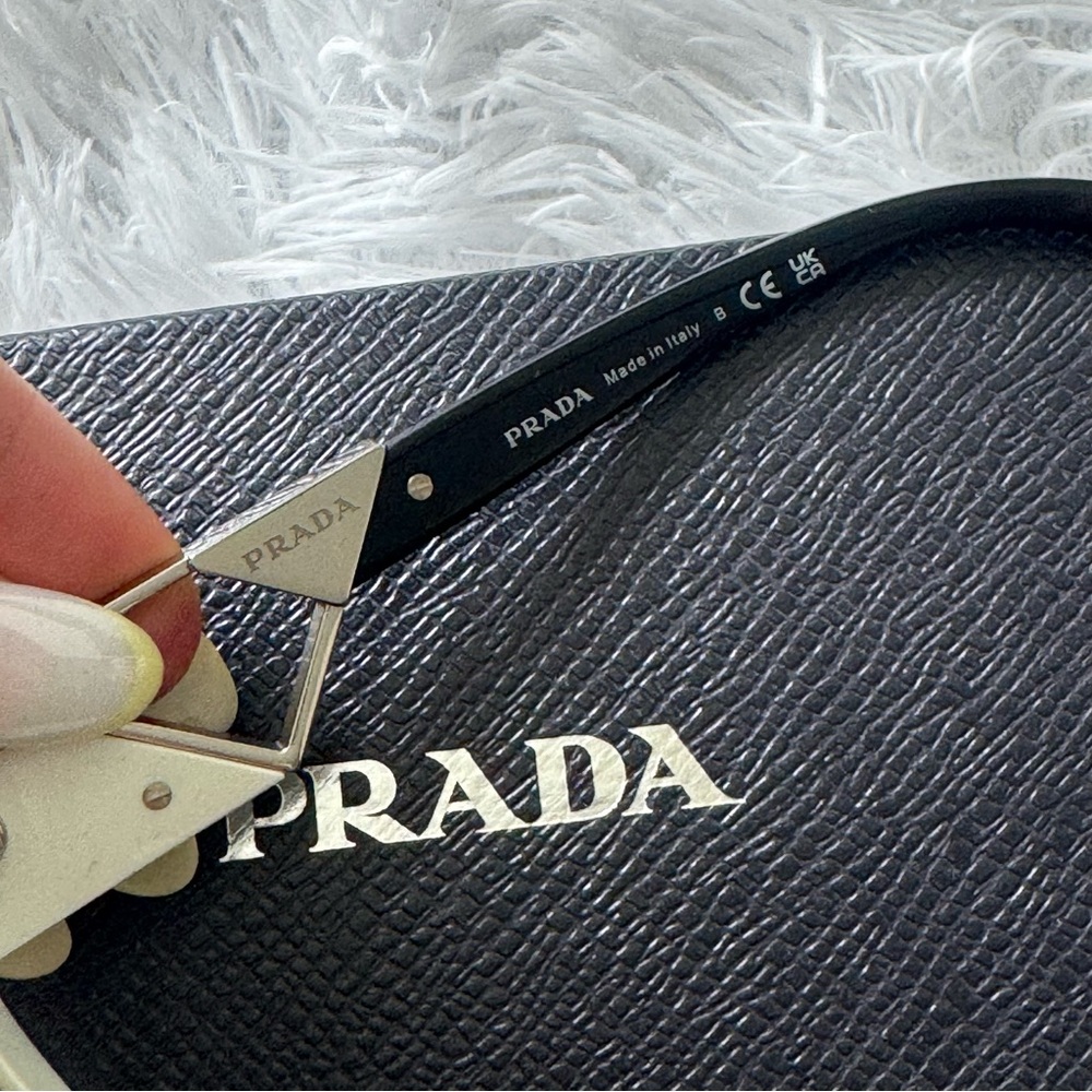 Prada Ivory White Sunglasses Oversized - Picture 7 of 13